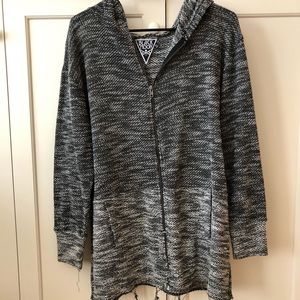 Urban Outfitters sweater distressed zip-up